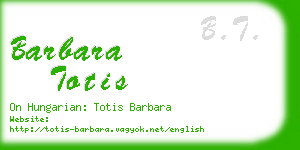 barbara totis business card